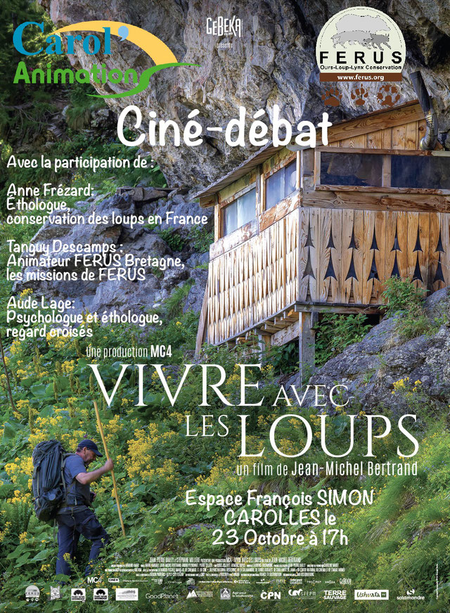 Le 23/10/2024, 17h, documentaire : VIVRE AVEC LES LOUPS