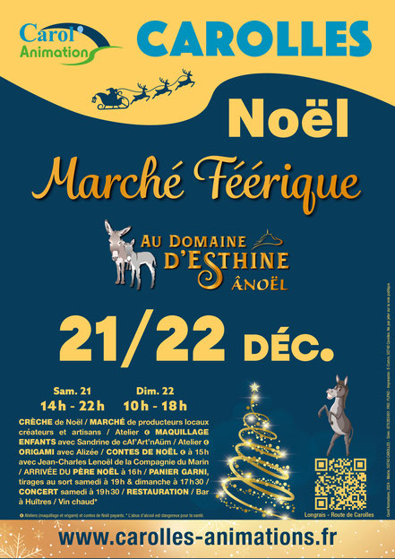 Les 21 et 22/12/2024, marché féérique au domaine d'Esthine